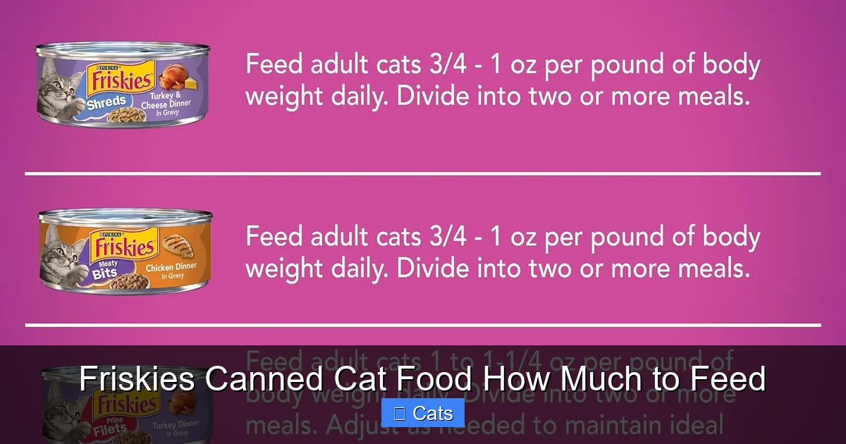 Friskies Canned Cat Food How Much to Feed