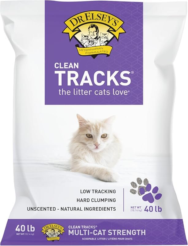 Dr. Elsey's Clean Tracks Premium Clumping Clay Cat Litter, Low Trackin
