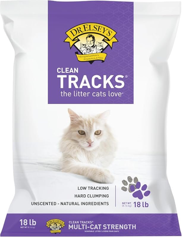 Dr. Elsey's Clean Tracks Premium Clumping Clay Cat Litter, Low Trackin