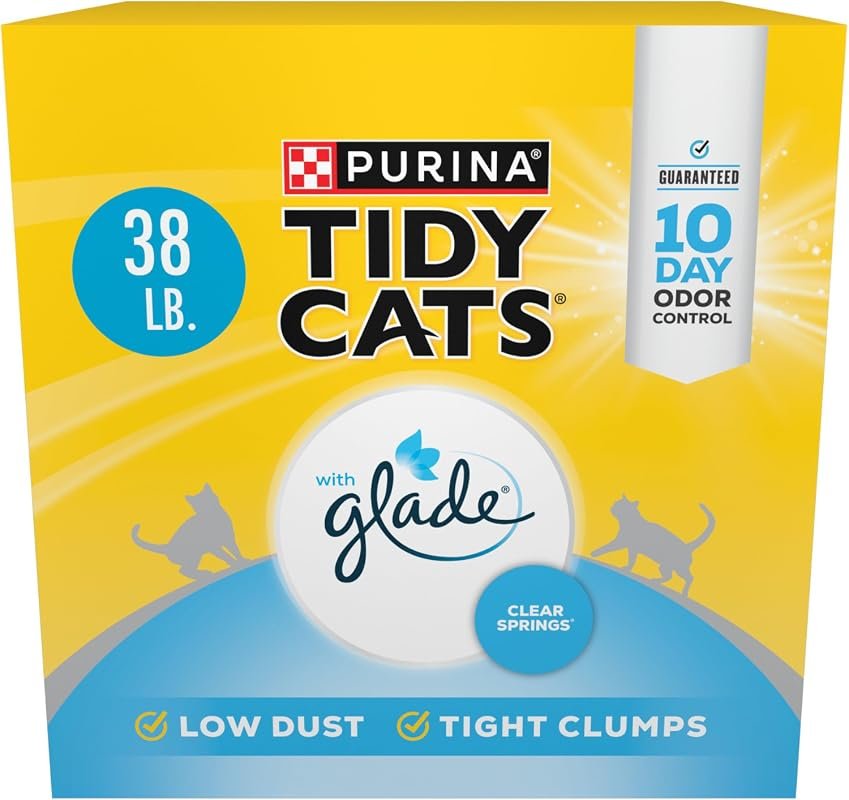 Purina Tidy Cats Glade Clear Springs Scented Clumping Cat Litter for F