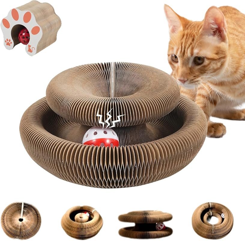 SREBAY Accordion Kitty Wheel