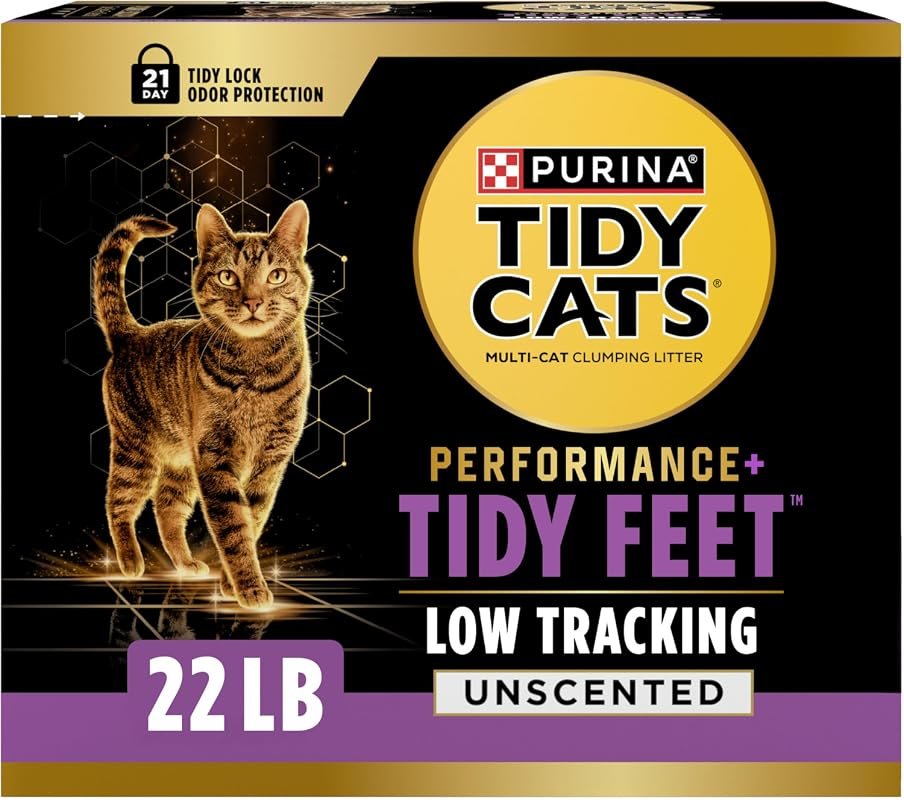 Purina Tidy Cats Performance Plus Tidy Feet Clumping Cat Litter, Odor 
