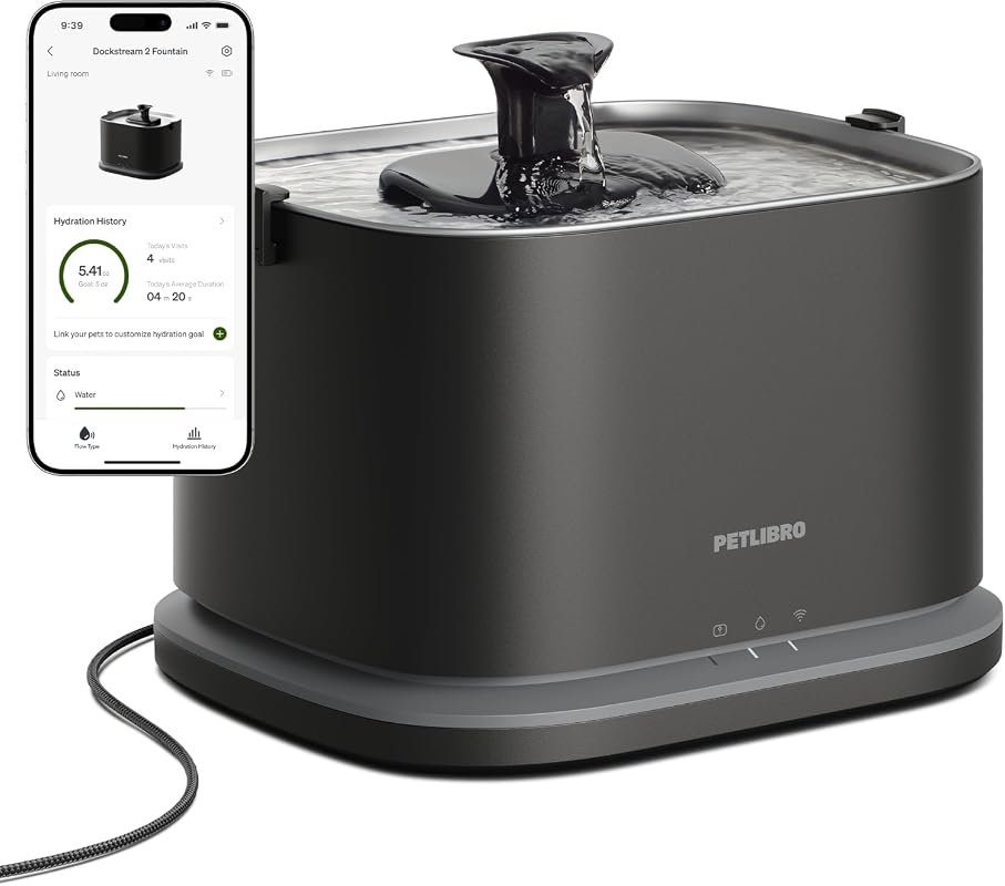 PETLIBRO Dockstream App-Monitored 3L Stainless Steel Wireless Smart Ca