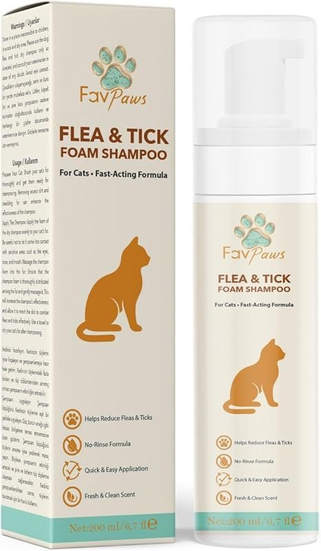 Flea & Tick Cat Foam Shampoo