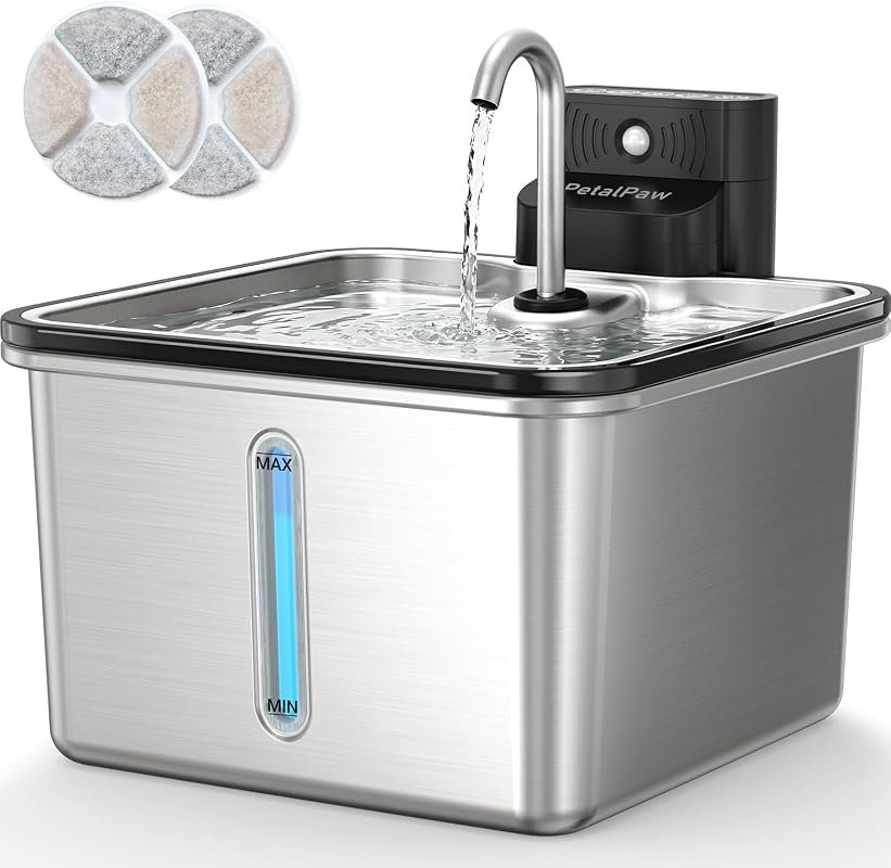 Wireless Battery-Operated Cat Water Fountain with Unique Faucet Design